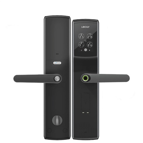 Lockly  - PGD829AFSG -  Secure Lux - Mortise Smart Lock - Fingerprint Reader - RFID Card - Bluetooth App Controlled - Space Grey