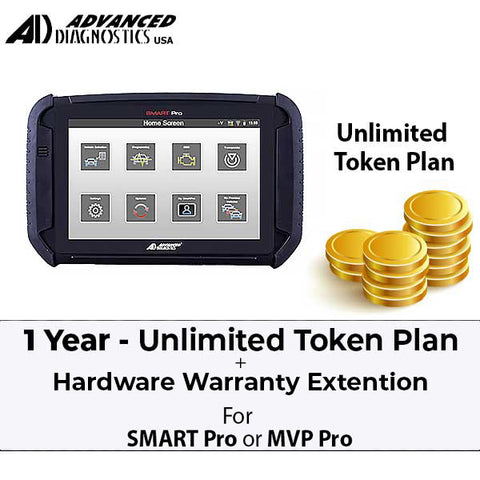 Advanced Diagnostics - 1 Year Unlimited Token Plan & Extended Hardware Warranty for the SMART Pro Key Programmer - ( machine sold separately )