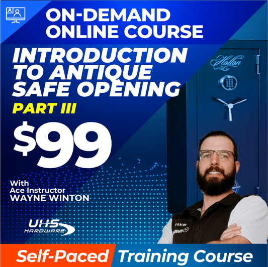 Recorded On-Demand Training - Introduction To Antique Safe Opening with ACE Instructor Wayne Winton