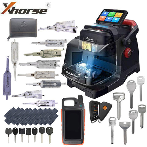 Beginner Cut & Programming Bundle - Dolphin II XP-005L + VVDI Key Tool MAX Pro + Auto 101 On-Demand Training + Keys, Remotes & Lishis Pack