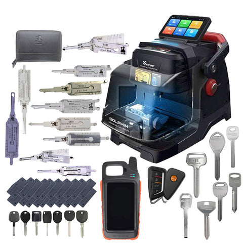 Beginner Cut & Programming Bundle - Dolphin II XP-005L + VVDI Key Tool MAX Pro + Auto 101 On-Demand Training + Keys, Remotes & Lishis Pack