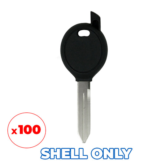 100 x 1998-2006 Chrysler Dodge Jeep / Transponder Key SHELL / Y160 / Y164 (AFTERMARKET)