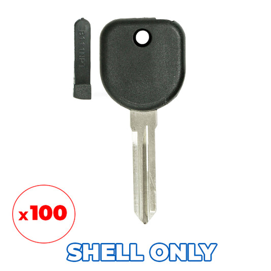 100 x 2004-2013 Chevrolet Buick GMC / Transponder Key SHELL / B111 / B106 / B107 (AFTERMARKET)