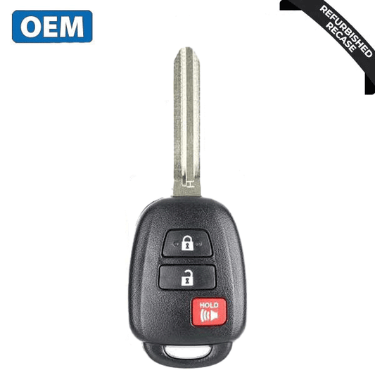 2013-2019 Toyota RAV4 Prius C / 3-Button Remote Head Key / PN: 89070-42820 / HYQ12BDM (H Chip) (OEM Recase)