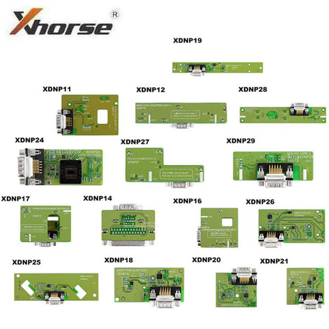 Xhorse - Solder-Free Adapters & Cable Package for Mini PROG & Key Tool PLUS Tablet - BMW - Land Rover - Porsche - Volvo - UHS Hardware