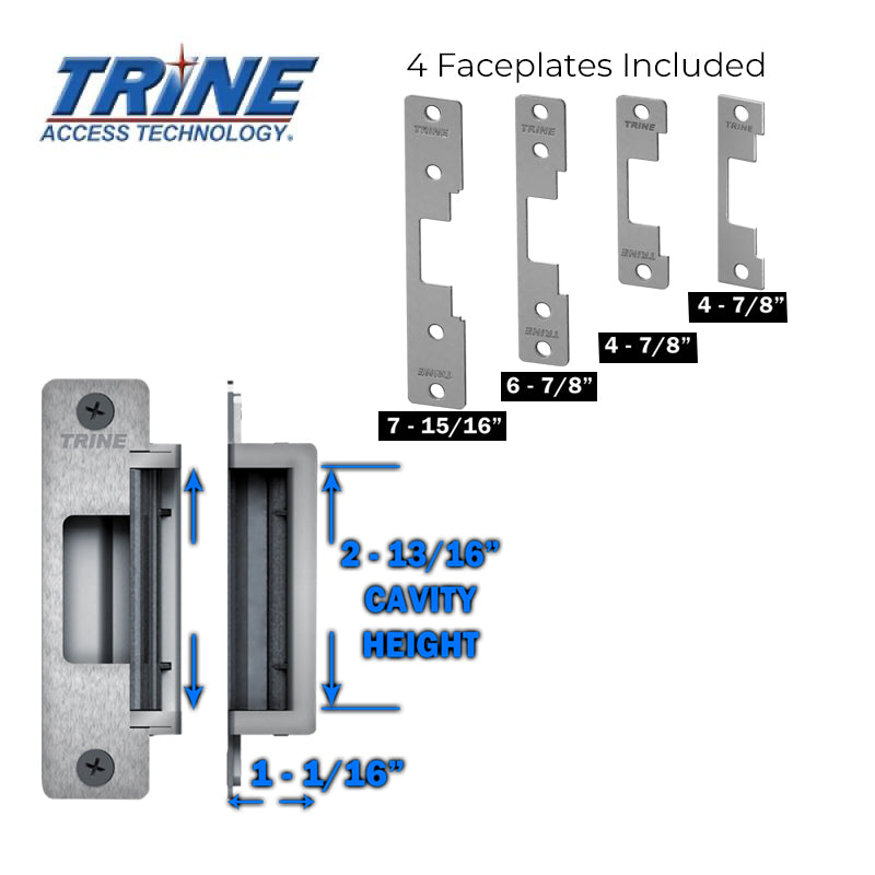 Trine - 4200 - 2-3/16" Electric Strike - One Box Solution - Stainless Steel - Grade 1 - UHS Hardware