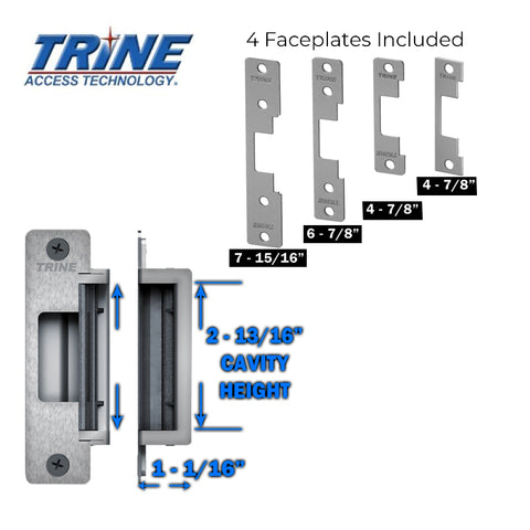 Trine - 4200 - 2-3/16" Electric Strike - One Box Solution - Stainless Steel - Grade 1 - UHS Hardware