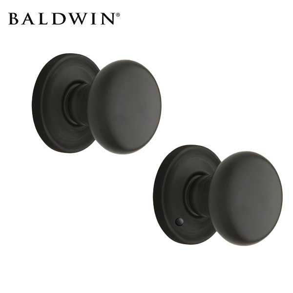 Baldwin Estate - 5015 Classic Knob Set - 5048 Circle Rose - 150 - Optional Finish - Passage/Privacy - Grade 2 - UHS Hardware