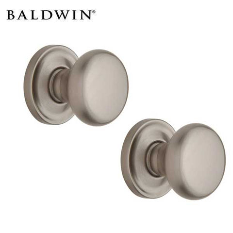 Baldwin Estate - 5015 Classic Knob - 5048 Circle Rose - 150 - Satin Nickel - Passage - Grade 2 - UHS Hardware