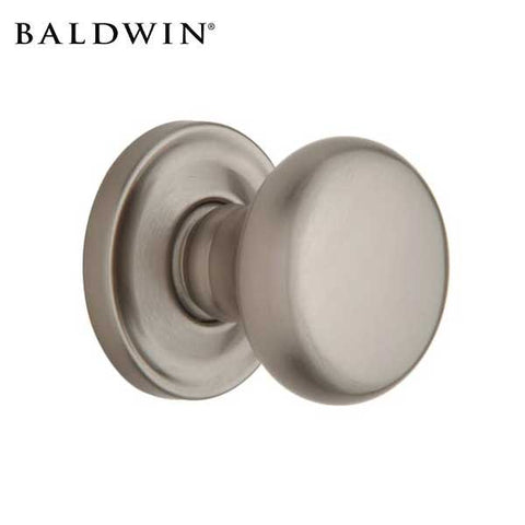 Baldwin Estate - 5015 Classic Knob - 5048 Circle Rose - 150 - Satin Nickel - Privacy - Grade 2 - UHS Hardware