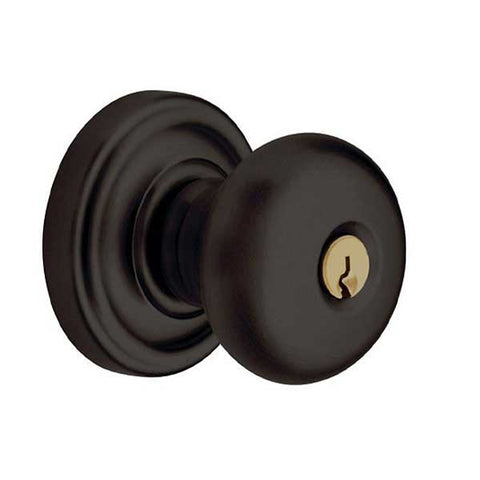 Baldwin Estate - 5205 Classic Knob - 5048 Circle Rose - 102 -Oil Rubbed Bronze - Entrance - Grade 2 - UHS Hardware