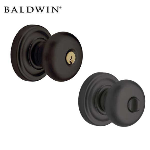 Baldwin Estate - 5205 Classic Knob - 5048 Circle Rose - 102 -Oil Rubbed Bronze - Entrance - Grade 2 - UHS Hardware