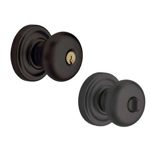 Baldwin Estate - 5205 Classic Knob - 5048 Circle Rose - 102 -Oil Rubbed Bronze - Entrance - Grade 2 - UHS Hardware