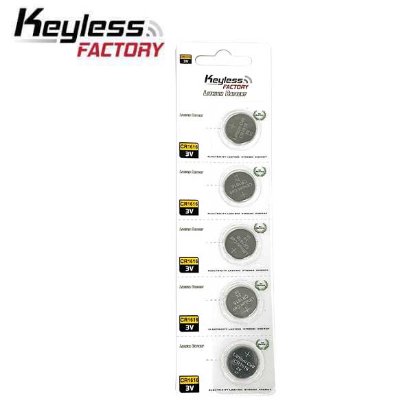 KeylessFactory - CR1616- 3V Lithium Battery (5-Pack) - UHS Hardware