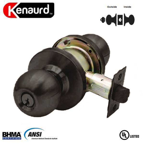 Commercial Door Knob Set - 2-3/4” Standard Backset - Oil Rubbed Bronze - Classroom - Grade 2 - UHS Hardware