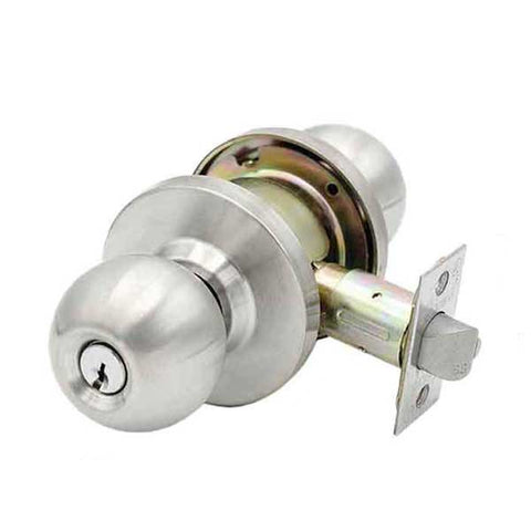 Commercial Door Knob - 2-3/4” Standard Backest - Satin Chrome - Entrance - Grade 2 - UHS Hardware