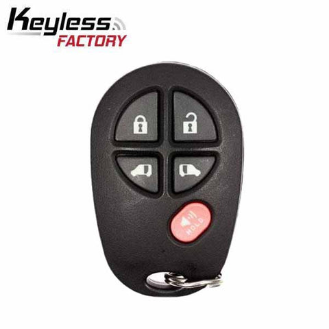 2004-2020 Toyota Sienna  / 5-Button Keyless Entry Remote / PN: 89742-AE031 / GQ43VT20T / (R-T-20T-5B) - UHS Hardware