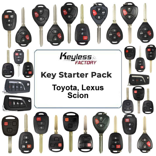 Remote Keys STARTER Pack / TOYOTA - LEXUS - SCION / Flip Keys, Remote Head Keys - 32 Pieces (AFTERMARKET) - UHS Hardware